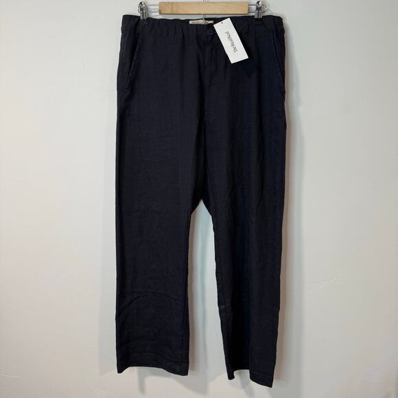 Remi Relief Men's Linen Pants Navy Blue Medium Made in Japan The Golden State - Picture 1 of 11